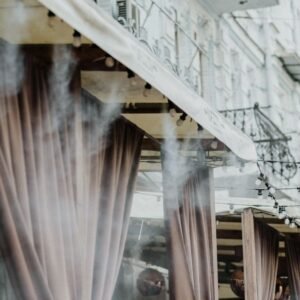 patio misters to cool and fogging